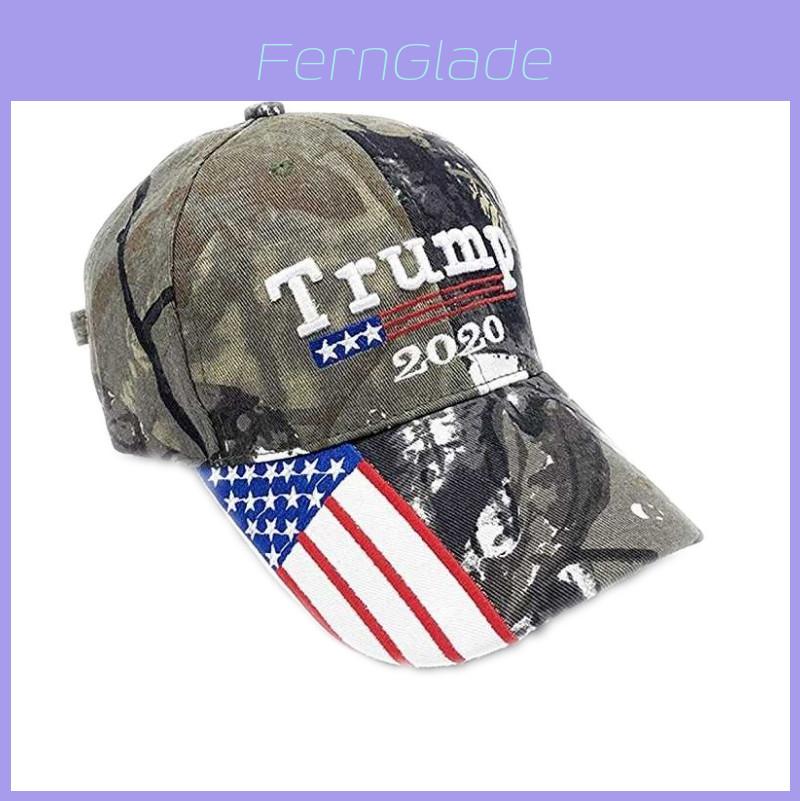 Camo Trump 2020 Hat Keep America Great Baseball Hat Embroidered Flag American