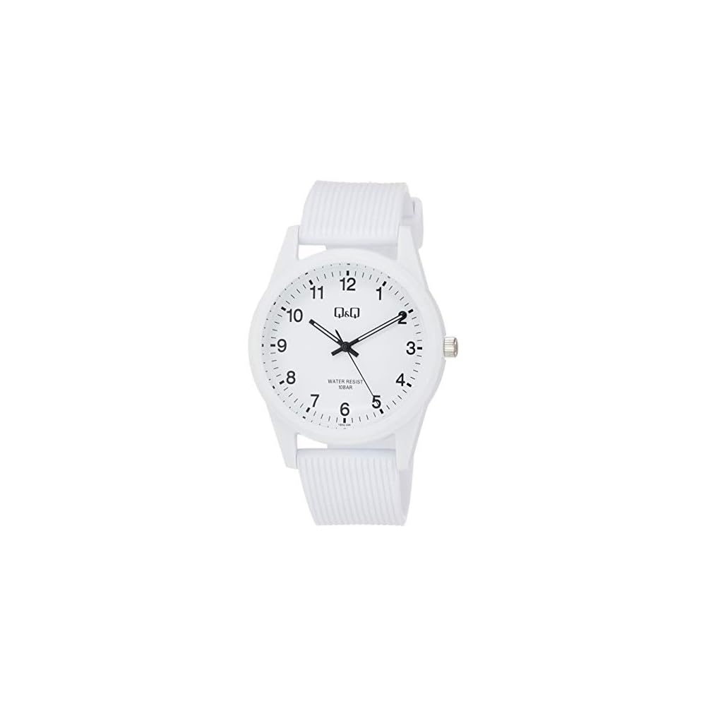Citizen Q&Q Analog Waterproof Watch with Urethane Strap White