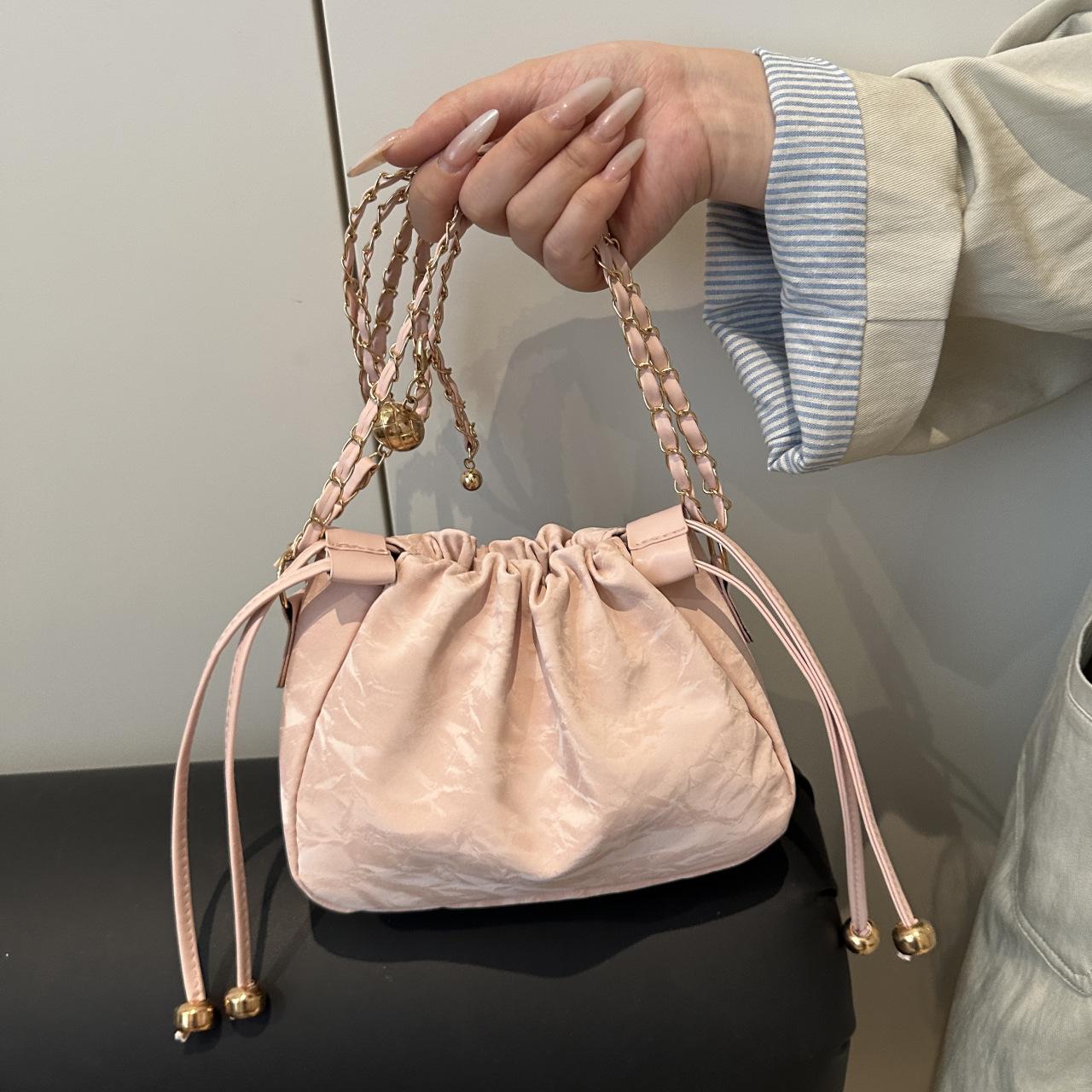 

Осень 2025 Женская Мода Сумка-тоут Ведро - Новая Высококлассная Сумка Кроссбоди и На Плечо розовый