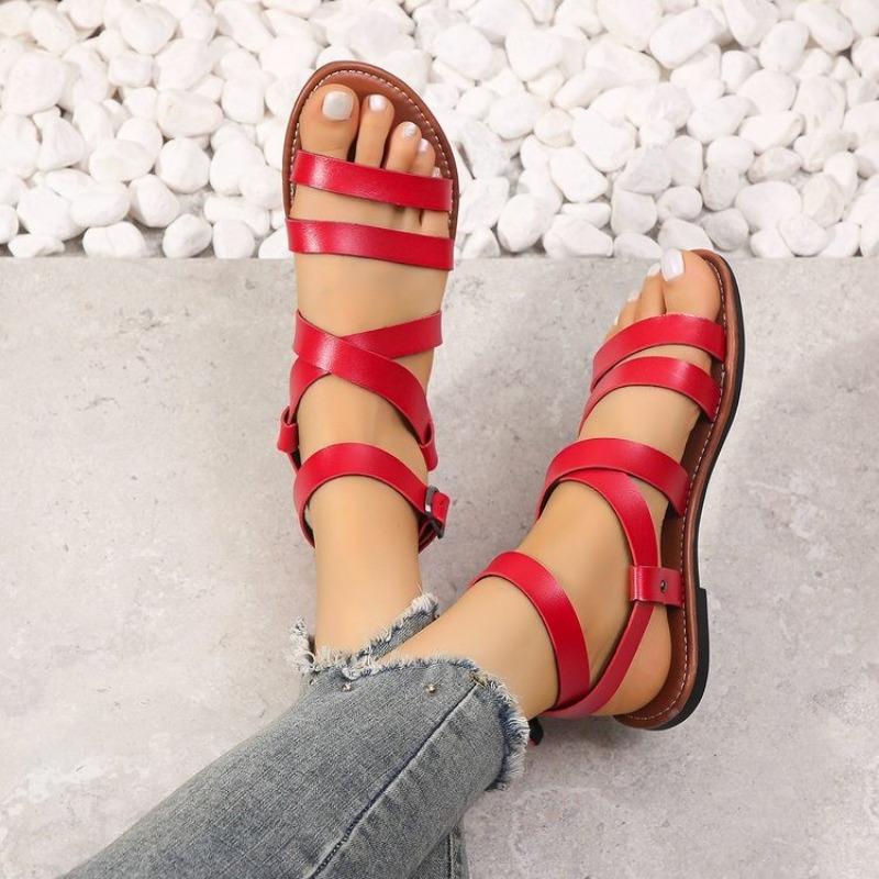 Sandales Plates Romaines pour Femmes Été Confortables et Élégantes Meilleure Vente Chaussure de Créateur Naturelle en Offre Livraison Gratuite et Bas Prix