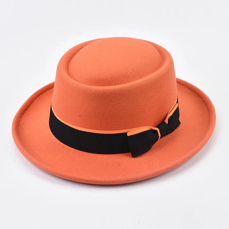 Cappello Jazz in Feltro a Tesa Arrotolata Vintage per Uomo Donna Cappello Pork Pie a Tesa Corta Cappello Trilby Fedora da Gentleman