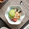Tall Lotus Leaf Bowl Hotel Restaurant Household Tableware Ceramic Bowl High Temperature Firing Creative Fruit Dessert Salad Bowl