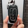 Tpu Car Key Case Cover Shell Fob For Hyundai Tucson Solaris Sonata Hybrid Nexo Nx4 Santafe Dn8 4 Buttons