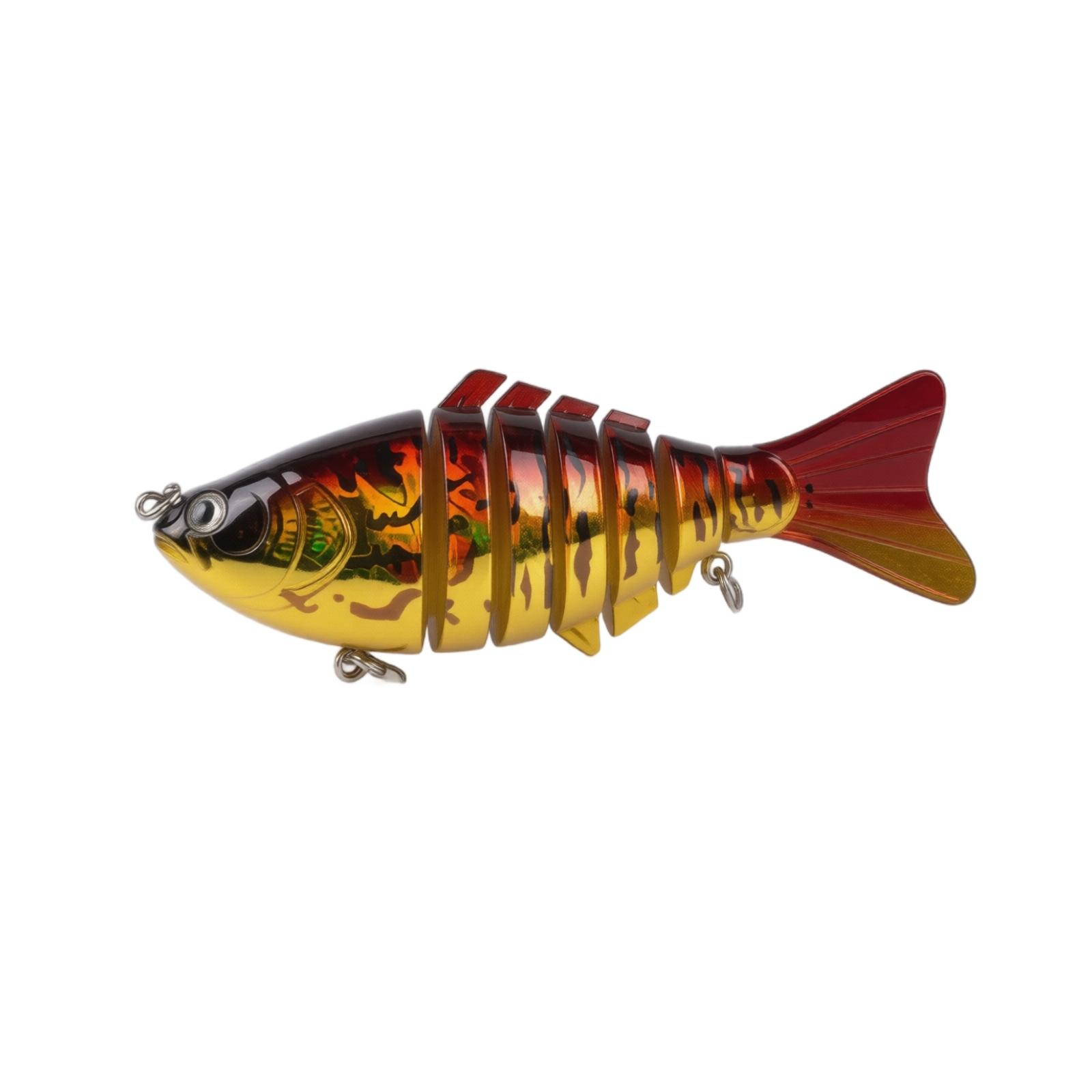 

10CM 15 8G Multi-Jointed Fishing Lure Artificial Bionic Swimbait 7-Segment Hard Bait for Saltwater and Freshwater Fishing one size
