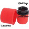 2Pcs 44mm 45mm 1.77inch Red Double Foam Pod Performance Filter for 50cc-90cc 110cc 125cc 140cc 150cc 200cc 250cc GY6 ATV Scooter Quad Go Kart Moped