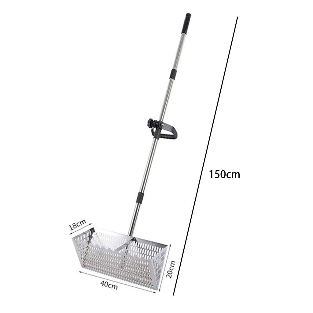 Sand Rake Telescopic Long Handle Beach Sifter Sand Sifter Scoop Cat Scooper for Litter Boxes Kitten Litter Scoop Carbon Steel