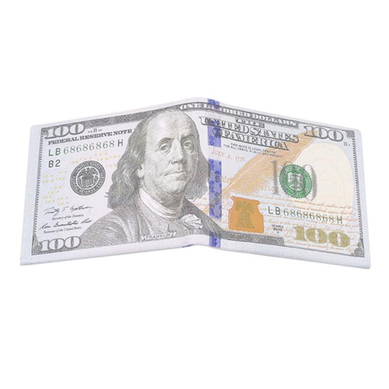 Men Money Canvas Wallets Credit ID Card Holder Bags Purses Currency Notes Pattern Insert Picture Cash Coin Dollars Euro Wallet