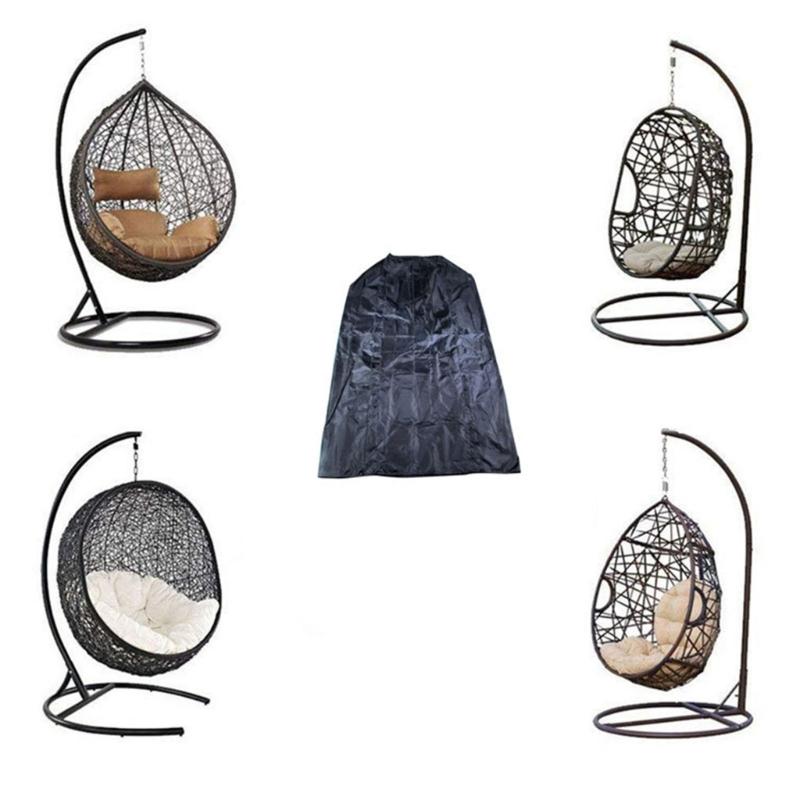 Garden Sunproof Hanging Eggs Chair Cover 115x190CM Waterproof and Weather Resistant for Patios Swing Chair Protecting
