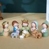 Christmas Nativity 12 Pieces Holy Family Manger Small Nativity Set Christmas Decor for Kids Adults Christian Desk Table Shelf