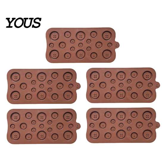 Kitchen Gadgets for Baking Silicone Button Chocolate Mold, Non-Stick Candy Making Tray with 3 Sizes, Easy Release Molds Heat Resistant