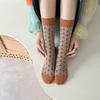 Mori-Style Retro Plaid Mid-Calf Socks for Women - Trendy Korean Fashion, Autumn/Winter