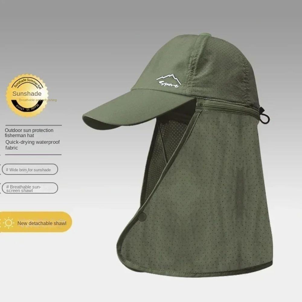 Mesh Sun-cream Bucket Hat Face Mask Summer Cover Face Cap Fashion Outdoor Fishing Cap  Hiking