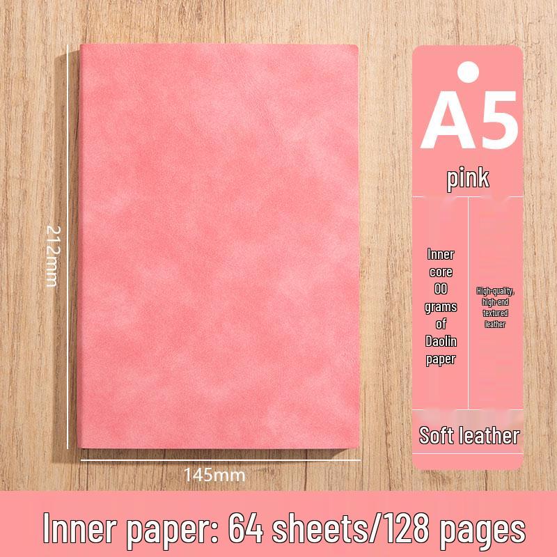 Personalized A5 Soft Leather Notebooks with Logo Printing: Custom Covers & Pages for Office Use