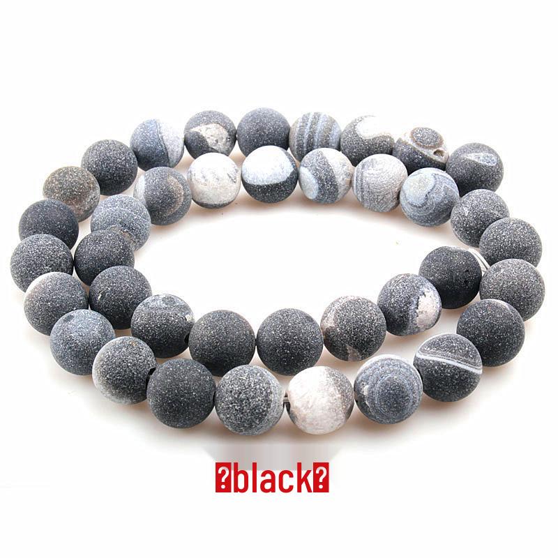 Natural Multi-color Frosted Agate Loose Beads for DIY Jewelry Accessories