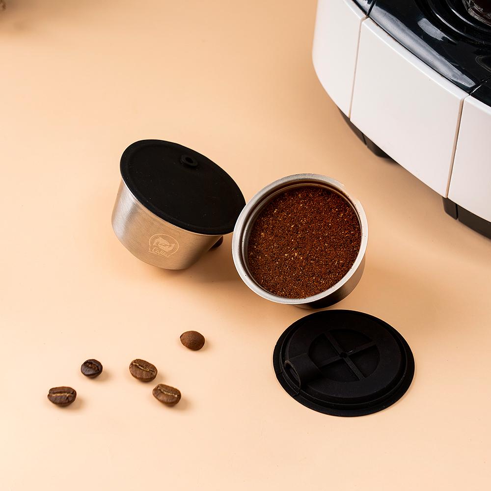 Icafilas For Dolce Gusto Lumio Stainless Steel Coffee Capsule Pods Refillable Dolci Gusto Reusable Coffee Filters Ground Tamper Quality