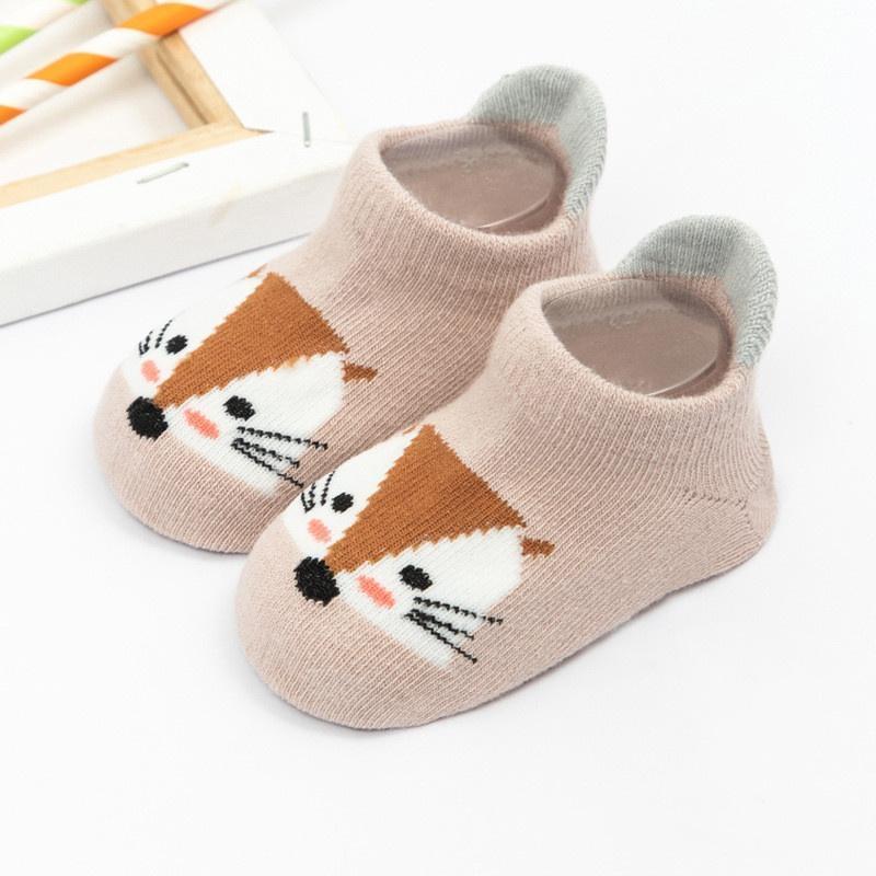 6Pairs/set Kids Baby Floor Socks For Boys Girls Cotton Soft Cartoon Newborn Short Sock Children Toddler Non-Slip Sock For Infant
