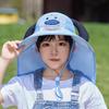 Kids Sun Protection Bucket Hat with Fan & Neck Flap