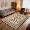 Vintage Classic Flowers Fluffy Living Room Carpet Decoration Bedside Easy Clean Soft Rug Large Area Non-slip Luxury Floor Mats