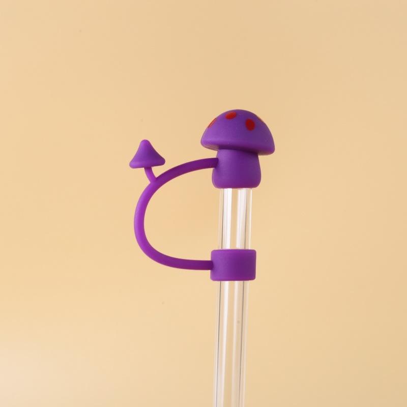 Mushroom-shaped Heart, Angular Design, Toy Pen Cap, Dust-proof Cover, Personalized Beverage Straw Cover, Dust-proof Cap