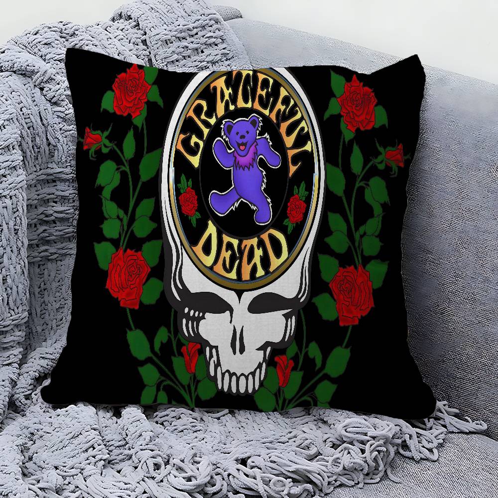 GGrateful DDead Pillowcase toon Gift Cushion Cover Bedroom Home Sofa Chair Seat Decor pillow case
