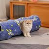 Tunnel et Lit pour Chat en Peluche: Conception Pliable à Passage Direct pour Chatons