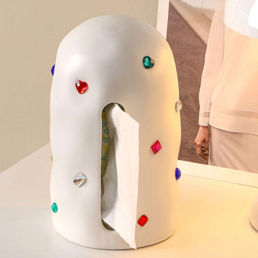 INS-Style Colored Stone Paper Dispenser Household Napkin Storage Case  Living Room