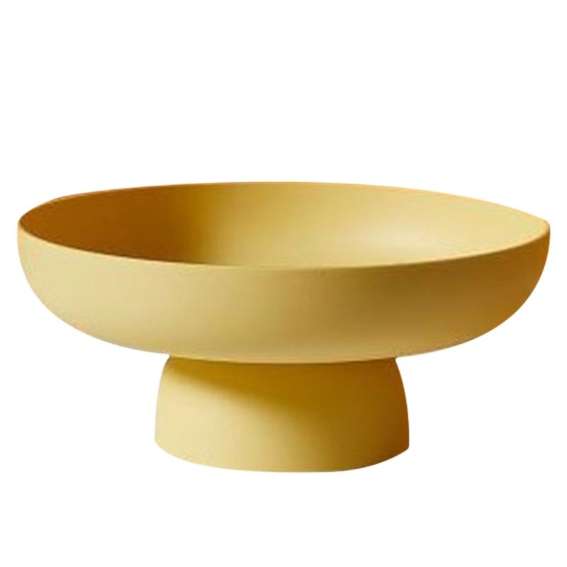 Modern Round Fruit Dish with Drainage, Elegant Plastic Basket for Kitchen Counter or Table Centerpiece