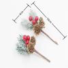 Snowflake Series Bell Beads Bouquet: Christmas Red Bean & Pine Decoration