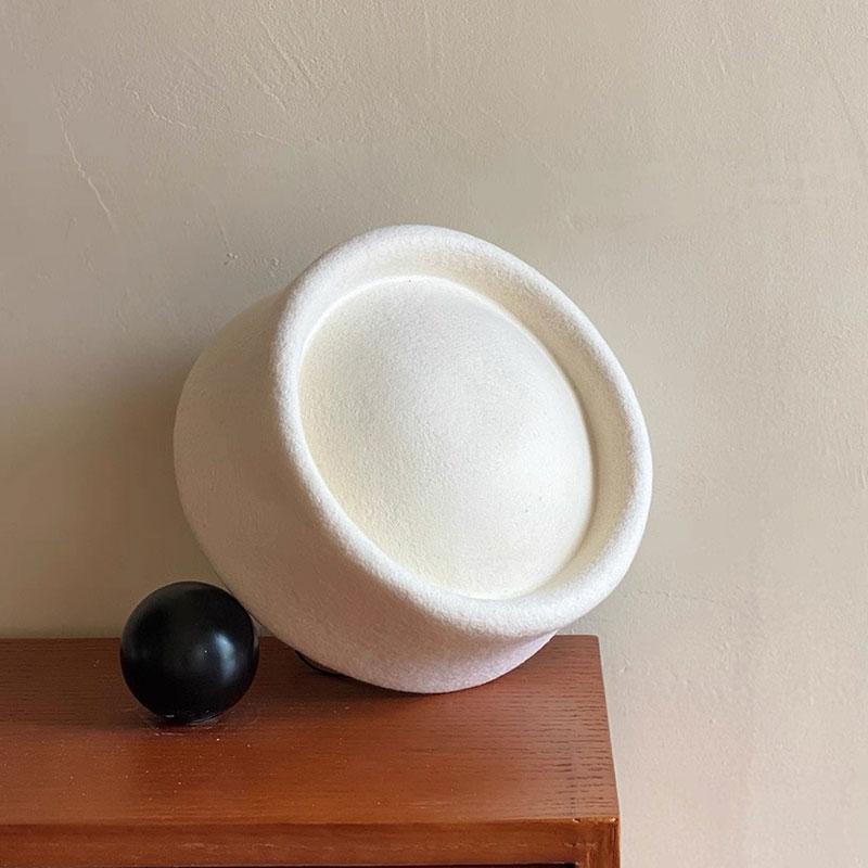 100%Wool Hard Top Pillbox Hat Fedoras Lady Luxury Vintage Painter Berets Trend Women Winter Warm Fascinating Japanese Sailor Hat