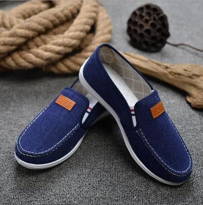 Mode Herren Freizeitschuhe Canvas Schuhe Herren Atmungsaktiv Lässig Walking Weiche Sohlen Arbeit Canvas Rindensehnensohlen Gesunde Laufschuhe