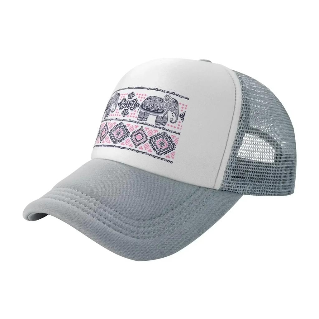 Summer Beach Subtropical Flora and Fauna Mesh Baseball Cap Sun Visor Hat Womens Unisex Adjustable Trucker Cap