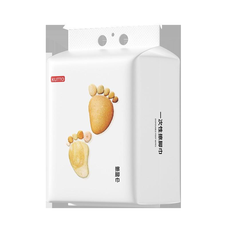 150Pcs 20x20cm Disposable Foot Wiping Cloth Multiple Scenarios Pure White Soft Absorbent for Home Hotel Foot Wipes Towel