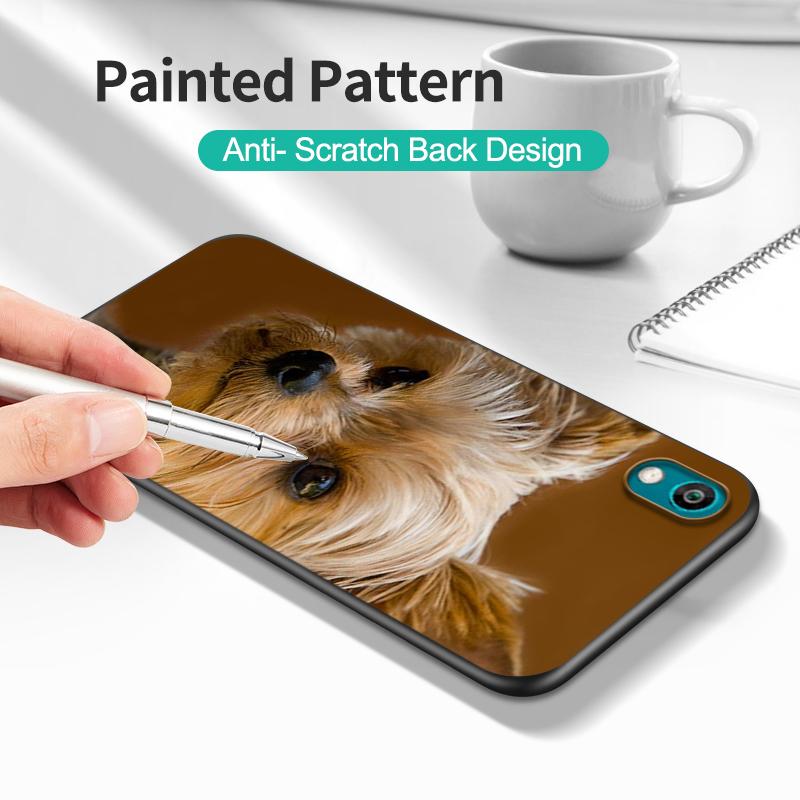 Coque tpu noire pour Huawei Honor 20 Lite 10 10i 20S 30S 30 7A 5.45 7s 7C 5.7 Housse Chien Yorkshire Terrier
