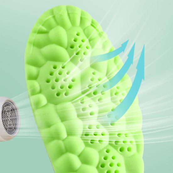 2 Pairs Shock Absorbing Shoe Insoles Memory Foam Insoles Breathable Sneaker Inserts Arch Support Insoles for Women Men