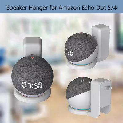 Soporte de pared portátil para Amazon Alexa Echo Dot 5/4, soporte para caja de sonido, soporte para altavoz que ahorra espacio con gestión de cables
