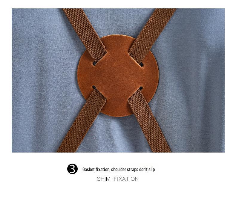 Verschleißfeste Canvas-Küchenschürze mit mehreren Taschen und individuellem Logo