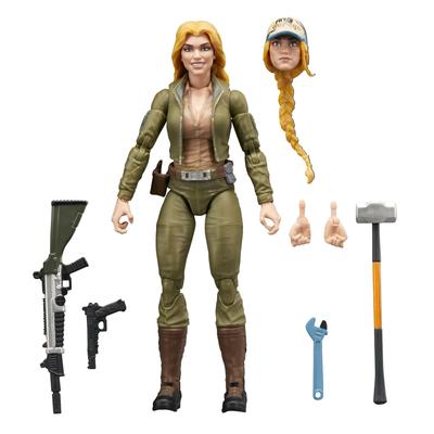 IG. Joe Série Classificada Cartão Traseiro Retrô Courtney [Garota da Capa] Krieger, Figura de Ação Colecionável de 6 Polegadas com 9 Acessórios