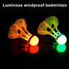 Glow-in-the-Dark LED Badminton Shuttlecocks (1/2/5 Packs): Windproof Design for Practice & Nighttime Play
