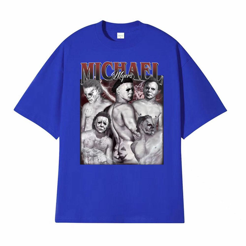 Michael Myers Sexy Vtipná Halloweenová Grafická Trička Unisex Dámské Oblečení Móda Vintage Tričko Krátký Rukáv Nadměrná Trička