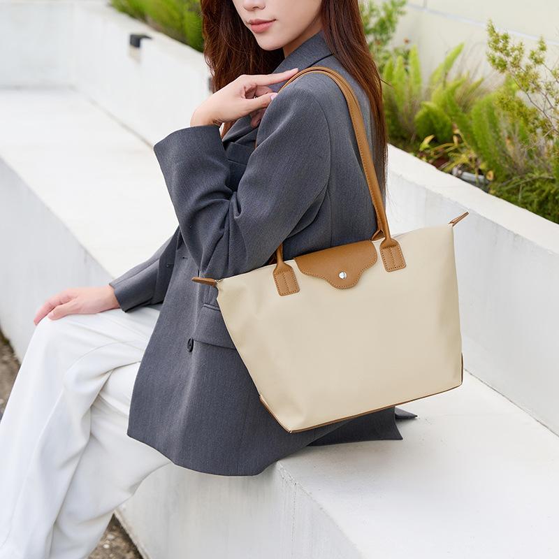 Borsa a tracolla tote da lavoro/pendolarismo stile college, grande capacità, impermeabile, per computer, da donna, per viaggi, con texture, leggera, grande