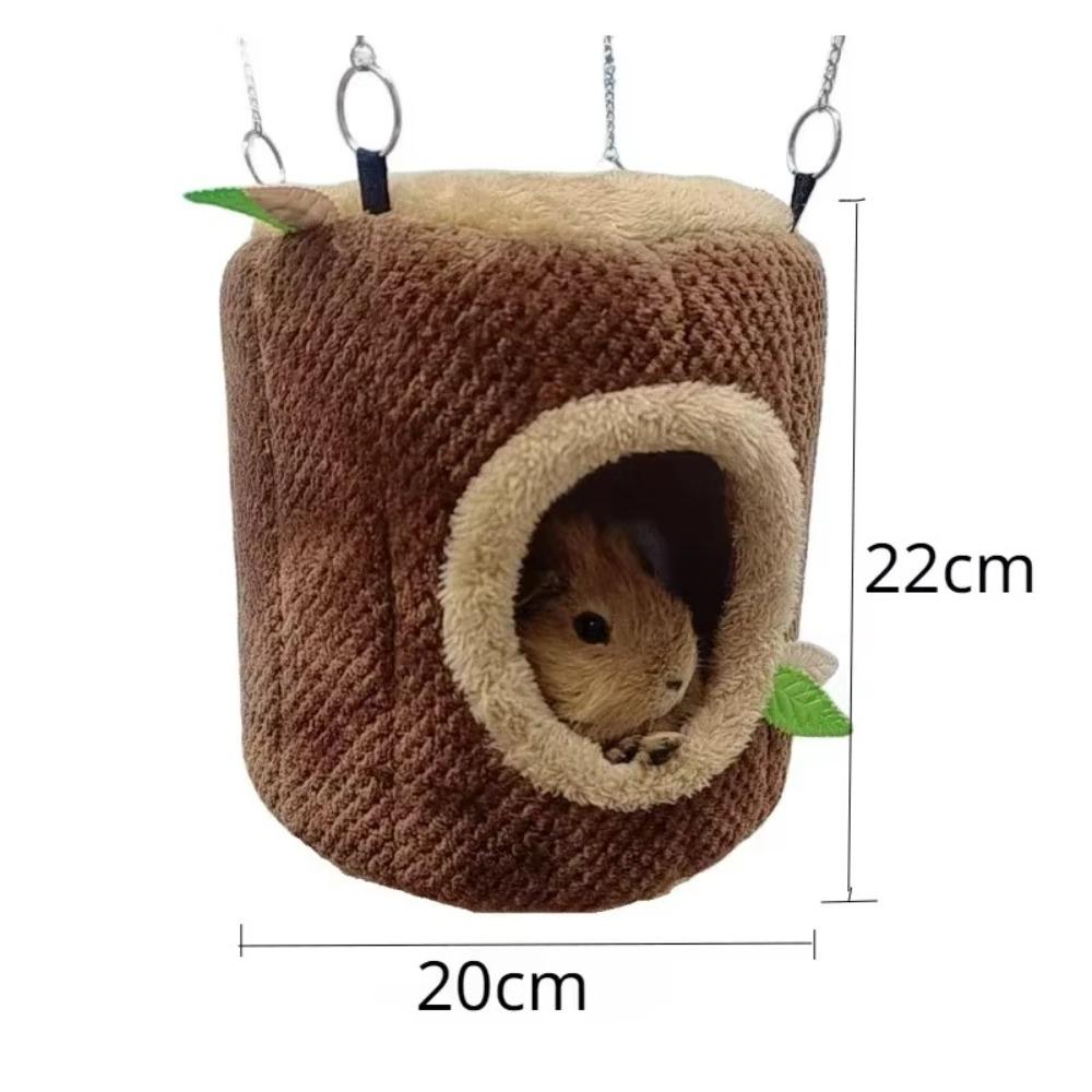 Squirrel Rabbit Tree Stump Shape Hammock Small Animals Hamster Nest New Hang Beds