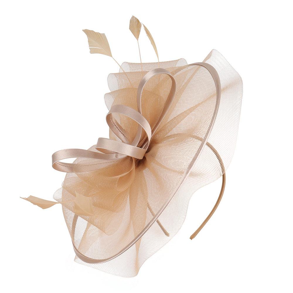 Mesh Fascinators Hats Feather Hair Clip Vintage Tea Party Hats