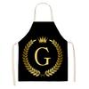Golden Crown Letter Aprons Black Apron Apron Kitchen Apron for Men Apron Dress Garden Apron Cute Apron Chef Apron Maid Apron