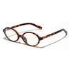 Y2K Retro Oval Frame Glasses Women Leopard Ins Sweet Cool Sunglasses Trendy Girl Decorative Goggles Reading Computer Eyeglasses