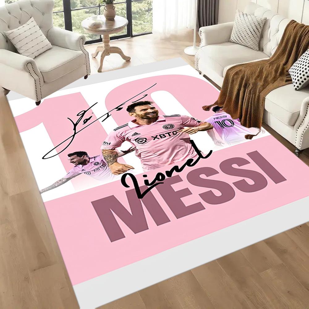 Messi's Iconic Number 10 Square Rugs Are a Great Choice for Living Rooms, Bedrooms, Home Décor, and As Gifts.