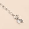 Exaggerated Heart Pendant Necklace Shell Heart Necklace Alloy Texture Fashionable and Trendy Jewelry Suitable for Women