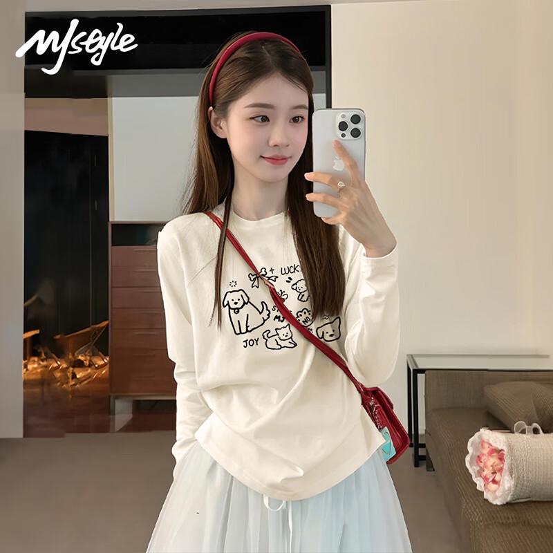 MJ STYLE Women's Pure Cotton Long Sleeve T-Shirt