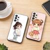 Cute Angry L-Little Girl Phone Case For Samsung S25,S24,S21,S22,S23,S30,Ultra,S20,Plus,Fe,Soft Silicone Black Cover