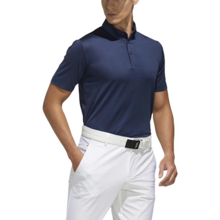 Adidas Polo Shirts Men's Blue Polo Collar Moderate Straight Fit FJ3794