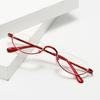 Half Moon Shaped Reading Glasses for Women, Portable, High-Definition, Comfortable Metal Elderly, Reading Glasses